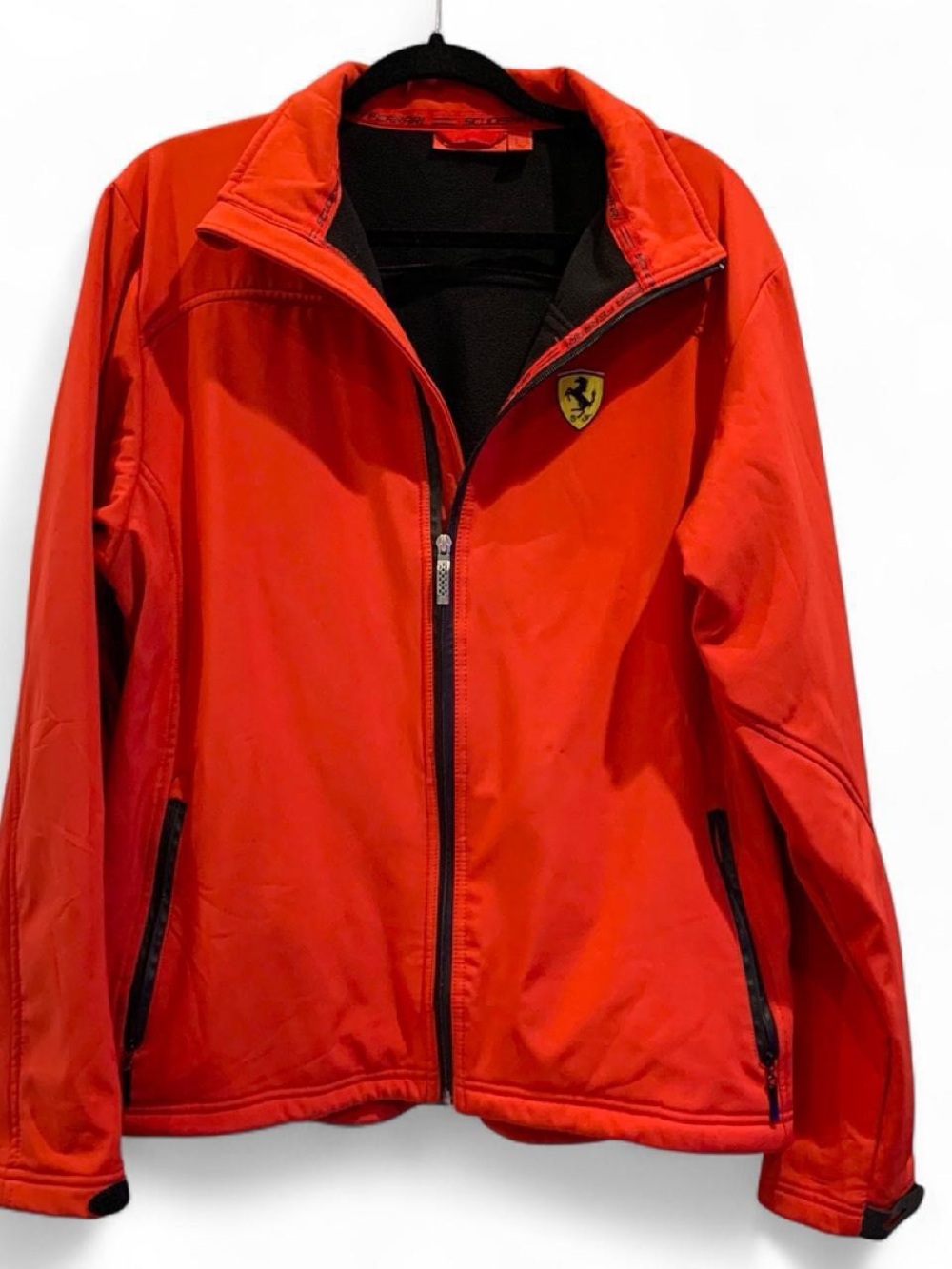 Puma Scuderia Ferrari F1 Team Softshell Jacket Men’s L Red Official w/ Patches
